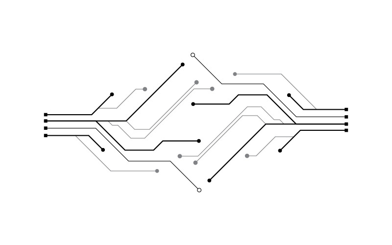 Circuit vector illustration design 11 Logo Template