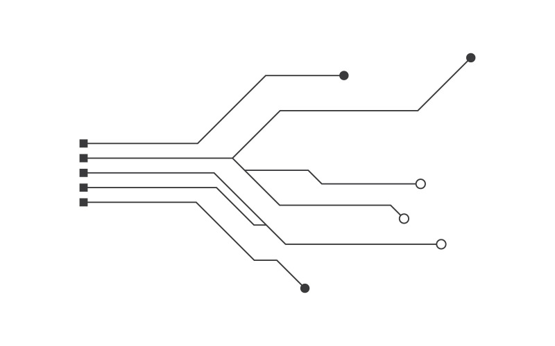 Circuit vector illustration design 2 Logo Template