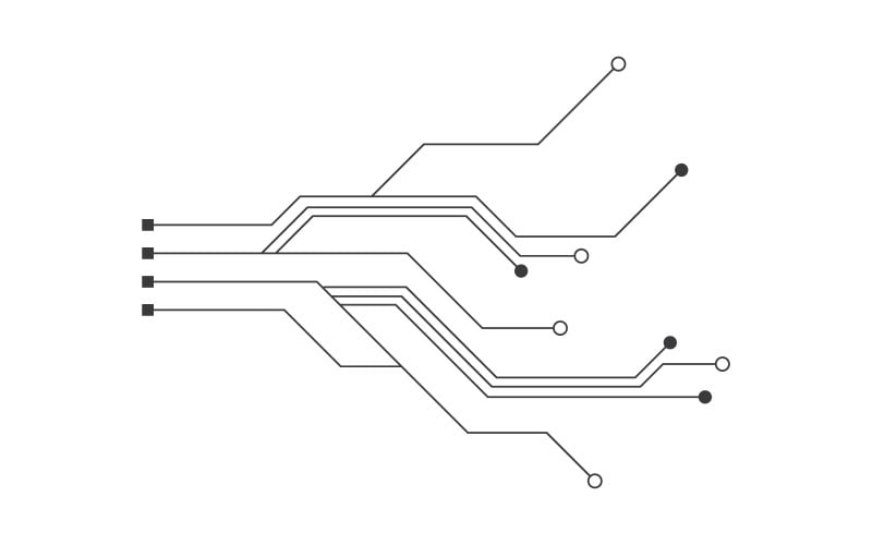 Circuit vector illustration design 3 Logo Template