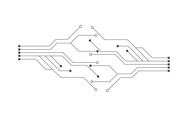 Circuit vector illustration design 7 Logo Template