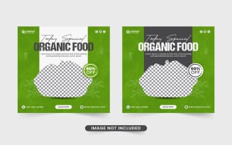 Organic Food Menu Social Media Banner