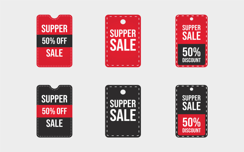 Super Sale Badge Collection Vector Template Illustration
