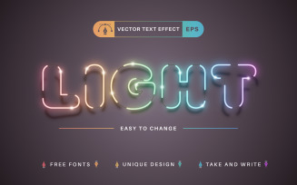 Unicorn Light - Editable Text Effect, Font Style