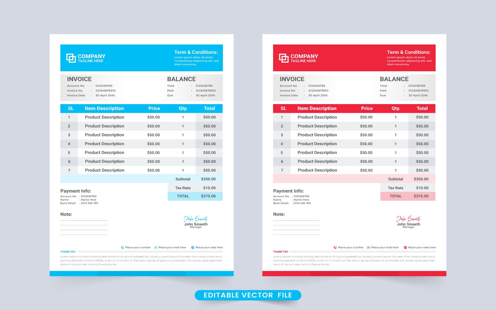 Kit Graphique #294426 Billing Paper Divers Modles Web - Logo template Preview