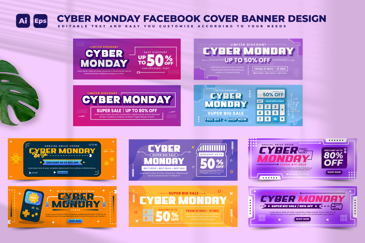 Cyber Monday Banner Design Template V3
