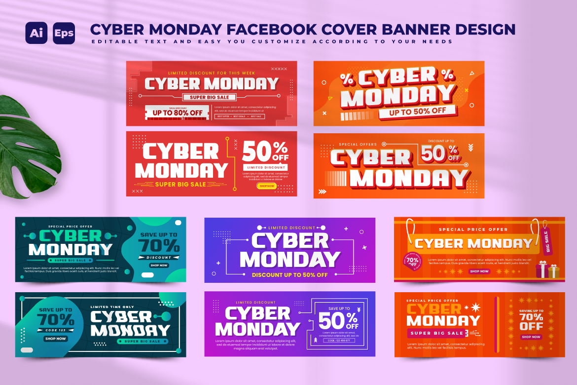 Cyber Monday Banner Design Template V5