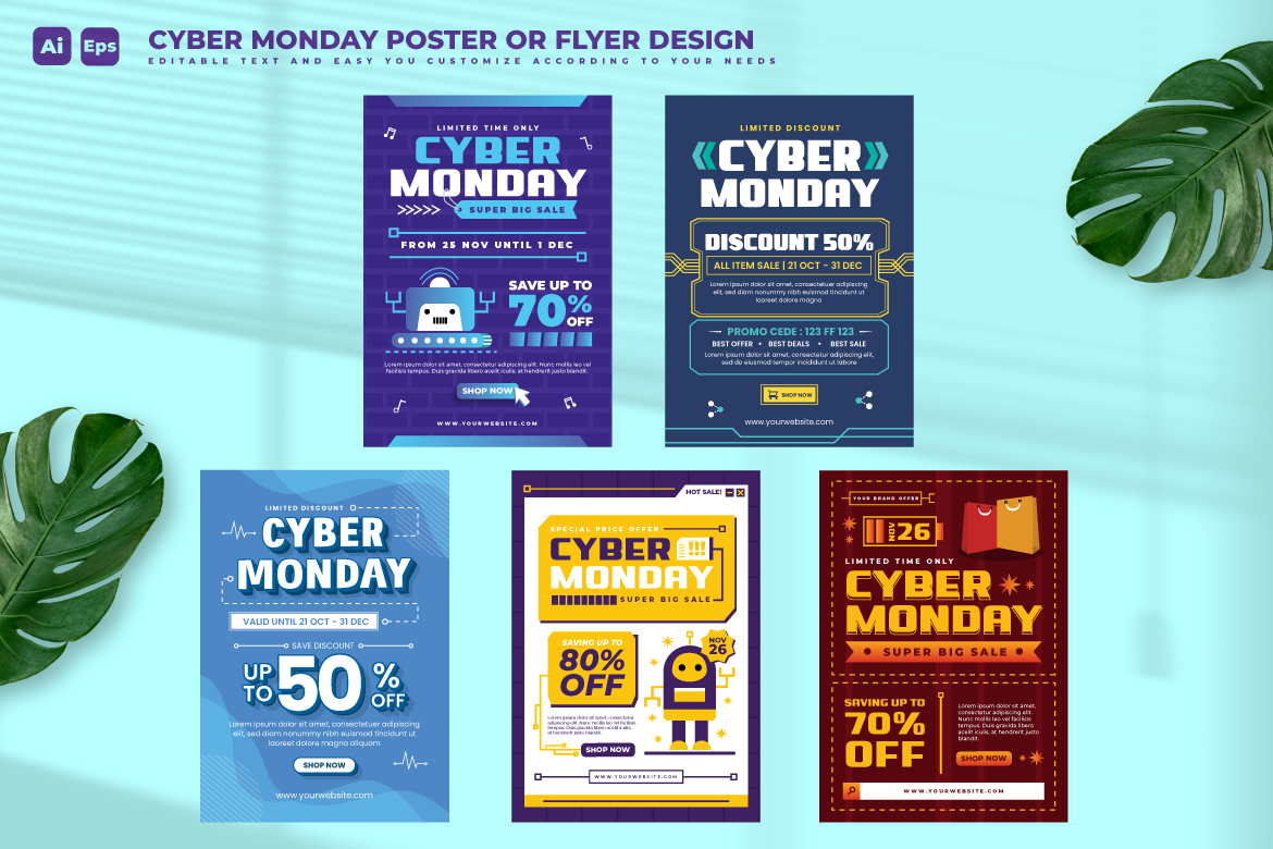 Cyber Monday Flyer Design Template V4