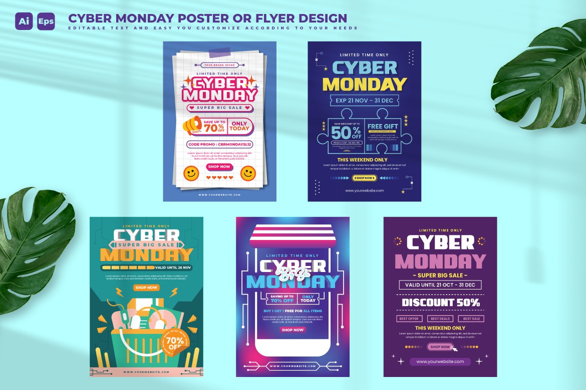 Cyber Monday Flyer Design Template V6