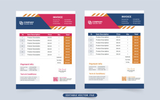 Business Invoice Decoration Vector