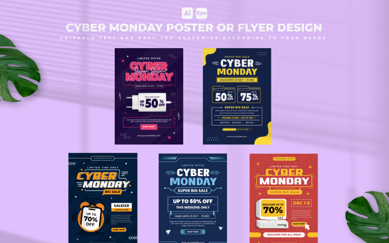 Cyber Monday Flyer Design Template V1 Corporate Identity