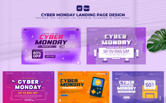 Cyber Monday Landing Page Design V3