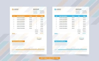Invoice Template and Price Receipt