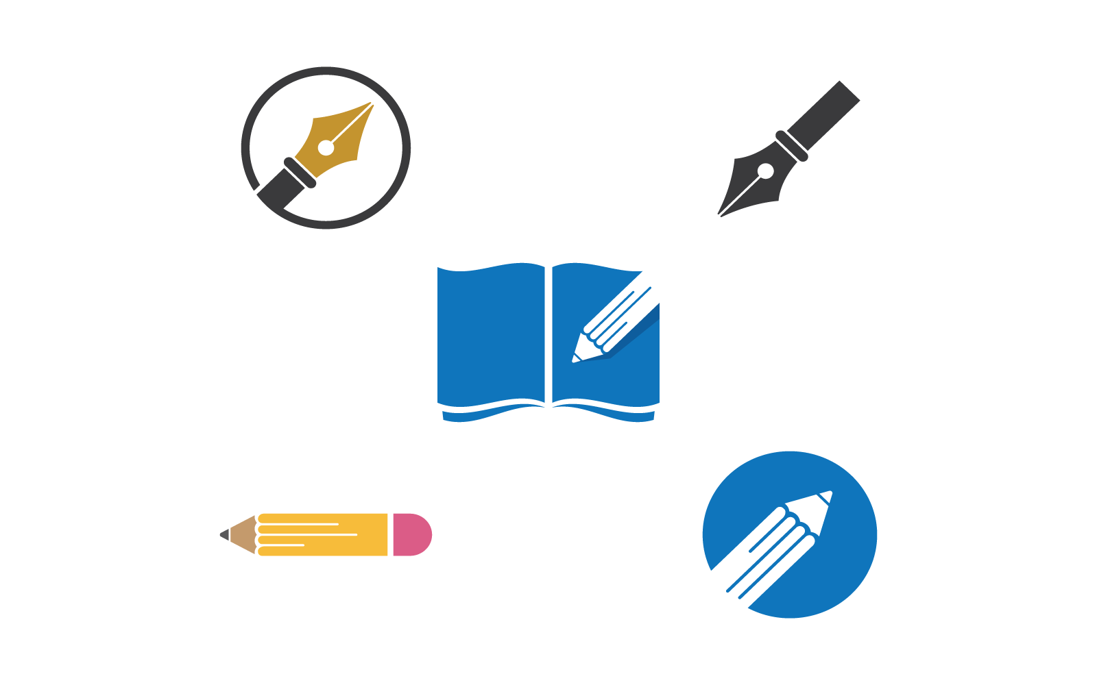 Lápiz ilustración logo vector diseño plano