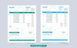 Payment Agreement Invoice Template Vector