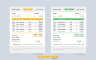 Payment Receipt and Invoice Template Vector
