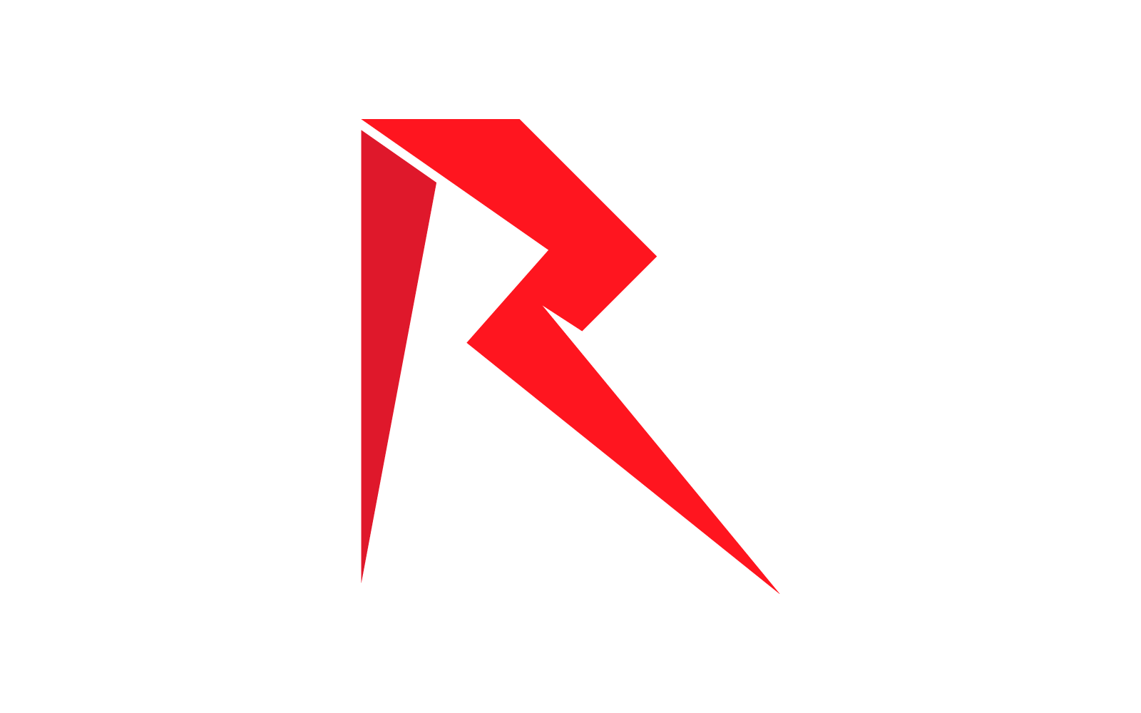 R initial letter Power lightning logo vector design Logo Template