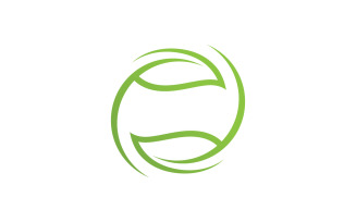 Green leaf nature element vector logo design V1