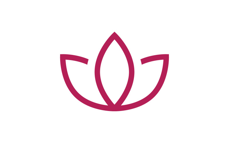 Lotus flower vector logo template7 Logo Template