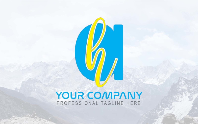 New Professional AH Letter Logo Design-Brand Identity Logo Template