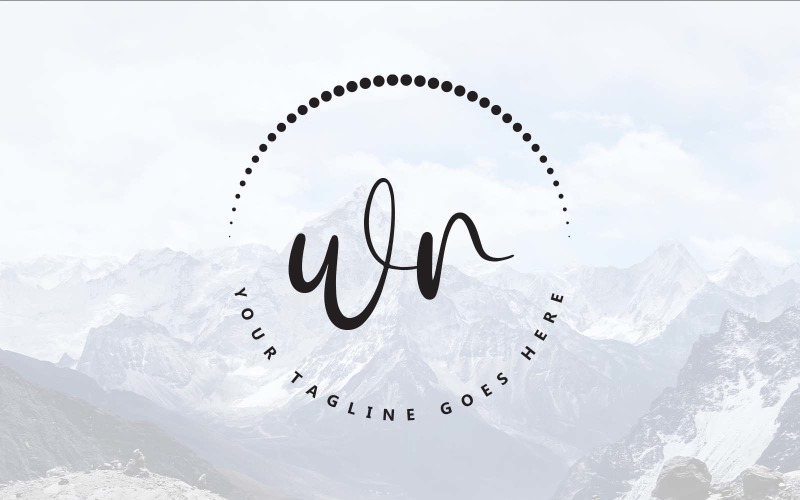 Photography WR Letter Logo Design-Brand Identity Logo Template