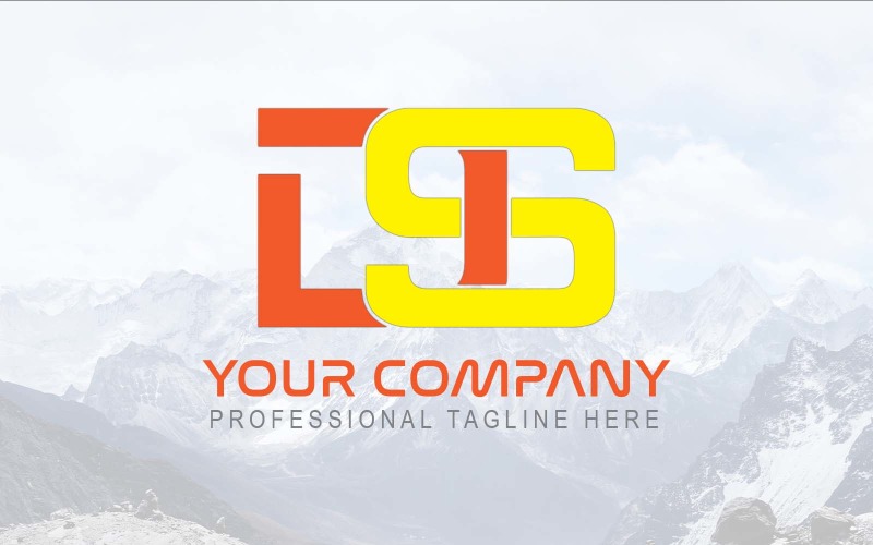 Professional DS Letter Logo Design-Brand Identity Logo Template