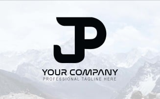 Professional JP Letter Logo Design-Brand Identity