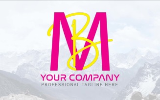 Professional MB Letter Logo Design-Brand Identity