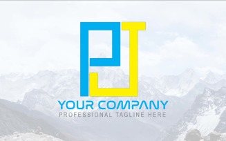 Professional PJ Letter Logo Design-Brand Identity