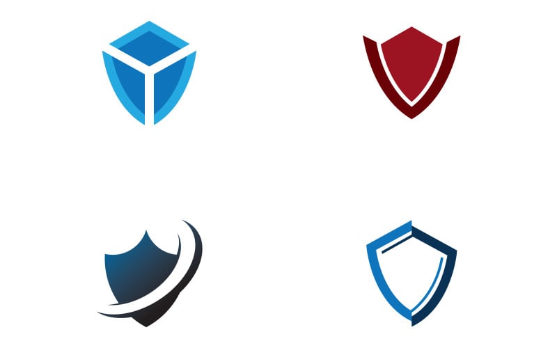 Shield logo template design. vector shield icon V17 Logo Template