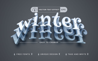 Winter Layers - Editable Text Effect, Font Style