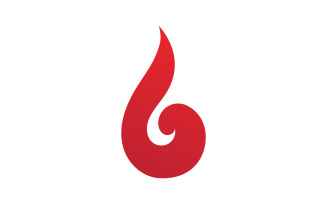 Fire Flame Logo design vector template V2