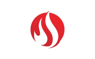 Fire Flame Logo design vector template V9