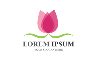 Lotus Yoga health Flowers Design Logo Template V2