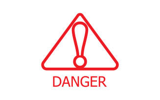 Warning Danger Vector Illustration Design Template V5