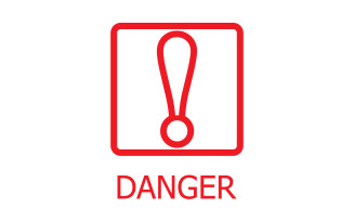 Warning Danger Vector Illustration Design Template V7