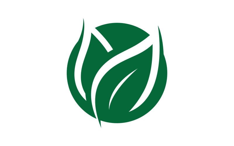 Green leaf logo ecology nature vector icon V7 Logo Template