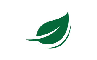 Green leaf logo ecology nature vector icon V8