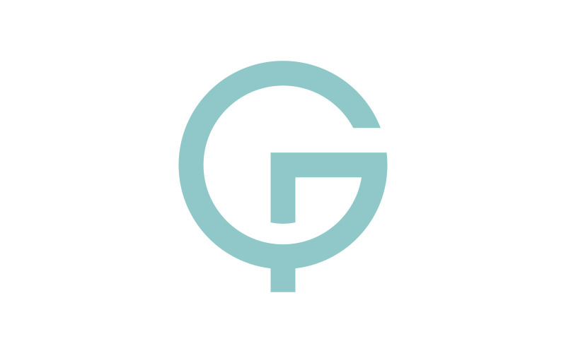 initials G logo icon Vector design template V1 Logo Template