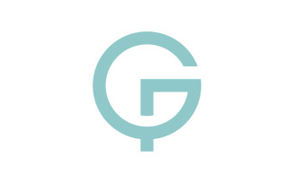 initials G logo icon Vector design template V1