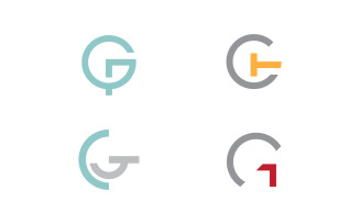 initials G logo icon Vector design template V21