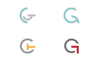 initials G logo icon Vector design template V23