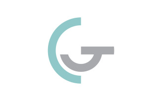 initials G logo icon Vector design template V4