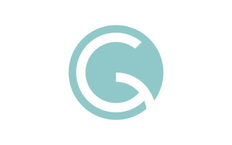 initials G logo icon Vector design template V9