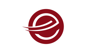 Letter E logo icon design template V6