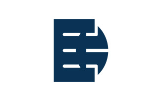 Letter E logo icon design template V7