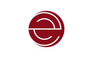 Letter E logo icon design template V8