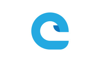Letter E logo icon design template V9