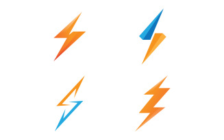 Lightning Flash logo Template vector icon V13