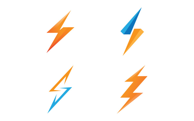 Lightning Flash logo Template vector icon V13 Logo Template