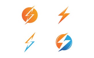 Lightning Flash logo Template vector icon V16